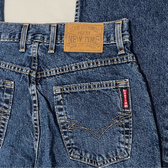 Vintage high waist straight leg blue jeans - Picture 3 of 5